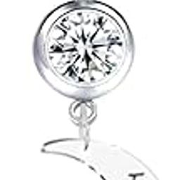 Womens Navel Belly Button Piercing Silver Zircon Moon Bananabell Ring: Pack of 1 (SRFAJW/A2SZB1)-image-105