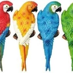 Wall Parrots for Garden Tree Decor, 4 Colors, Parrot for Garden, Home Decoration, Birds for Garden [ Multicolor : Pack of 4 ]-image-25