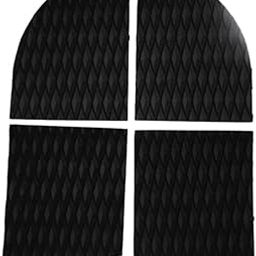 UJEAVETTE® 4 Pieces Dog Traction Pad Deck Grip Mat Tail Pad for Sup Surfboard Black-image-8
