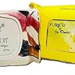 Face wipes | La Pensee Wipe It Off Makeup Remover Wipes, & Vitamin E Oil Lemon Fragrances, 50 Pieces | Set of 2 |-image-1