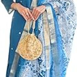 FALAK FASHION Traditional Indian Salwar Kameez Set with Embroidered Dupatta, Blue and Silver, Elegant Ethnic Wear-image-26
