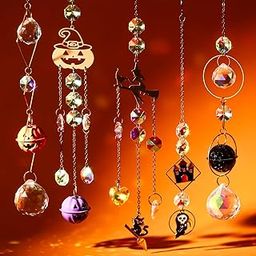JADVY 270 Pcs Halloween DIY Crystal Sun Catchers Indoor Window, Hanging Prism Suncatchers for Halloween Decorations, Outdoor Halloween DIY Suncatcher Kit, Glass Crystal Sun Catcher Crafts for Adult-image-14