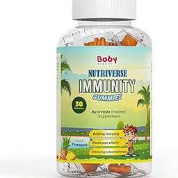 BabyOrgano® Nutriverse Immunity Gummies for Kids (2-15 Years) | 4+ Ayurveda-Inspired Herbs | Boosts Stamina, Energy & Vitality | Gelatin-Free, Gluten-Free, Soy-Free | Pineapple Flavor | 30 Gummies – New Launch-37