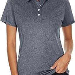 Women's Golf Polo Shirts Short Sleeve T-Shirt Quick Dry Golf 4-Button Sports Performance Tops Tennis Fitness Leisure-image-46