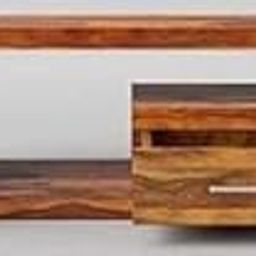 PS DECOR Solid SHEESHAM Wood TV Entertainment Unit/Cabinet for Living Room (Finish Color - Natural Teak Finish, Pre-Assembled)-image-27