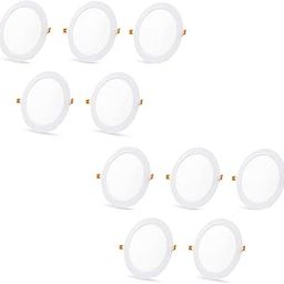 D'Mak 22 Watt Round LED Conceal Panel Light for POP & False Ceiling - Cool White (Pack of 15)-image-2