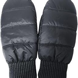 Women's Quilts Insulated Mittens Warm Inner Faux Fur Gloves for Cold Weather Winter-21
