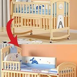 BabyTeddy® 12 in 1 Patented Multifunctional Baby Crib, Baby Cot, Toddler Bed,Cradle Rocker,Convertible Desk,Kid’s Sofa with Mattress and Designer Mosquito Net,Diaper Changing Station-picture-15