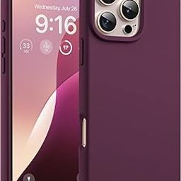 DIZORO Compatible for iPhone 16 Pro Case 6.3, Slim Liquid Silicone 3 Layers Full Covered Soft Gel Rubber Phone Case Protective Cover 6.3 Inch (Wine Red)-image-21