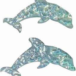 Aquatic Custom Tile Dolphin Glass Swimming Pool Step Marker Mosaic (5"x3"Aquamarine) (2 Pack)-7