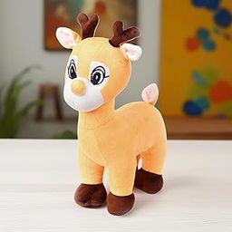 Babique Deer Stuffed Plush Animal | Teddy Bear Soft Toy |Ideal for Birthdays & Special Occasions Girls/Boys, Baby Kids -Yellow, 30Cm-image-77