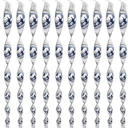 HASTHIP® 10-Pack Reflective Bird Deterrent Rods - 30cm, Silver, Spiral Bird Scare Devices for Effective Balcony & Garden Protection, Durable & Easy-to-Hang Pigeon Repellent System-31