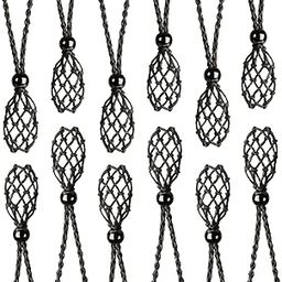 12PCS Crystal Cage Pendant Holder 1.57 Necklace Cord Hollow Stone Holder Necklace Stone Holder Replacement Hand Woven Pendant Cord Adjustable-image-14