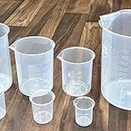 DT Science House Laboratory Beaker, 25ml,50ml,100ml,250ml,500ml,1000ml,2000ml Plastic (Polylab) pack of 7-image-16