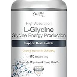 Vokin Biotech L- Glycine Energy Production - Support Cognitive and Sleep Health- 500mg- (90 Capsules)-27