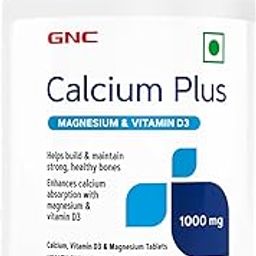 GNC Calcium Plus With Magnesium & Vitamin D3 | 180 Tablets | Strengthens Bones | Supports Strong Teeth | Promotes Healthy Muscle Contraction | Formulated in USA | 1000mg Per Serving-2