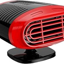 SAZ DEKOR Car Heater Fan 120W 360 Rotatable Heating Cooling 2 Gear 12V Black Red-19