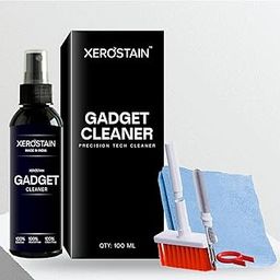 Xerostain Premium Gadget Cleaning Spray Kit with Microfibre Cloth and 5-in-1 Brush (100 +100 ml) | Effective for Camera, Binocular, Laptop, TV, Monitor, Tablet, Smartphone etc. (100 ML + 100 ML)-27
