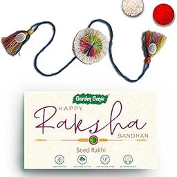 Garden Genie Plantable Seed Rakhi Set For Brother, Bhaiya, Bhai - Handmade Rakhee With Roli Chawal Pack | Plantable Rakhshabandhan Band Kit - Contains 3 Different Seeds-image-19