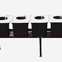 WE Hydroponics Dutch Bucket Complete System - 5 Buckets Kits with lids and netpots, Complete Planter with Stand and Accessories, Color - Black-picture-5