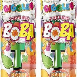 Abbie's Giggles Peach Juice Popping Boba Bubble Tea Drink, 320 ml Pack of 2, Ready to Serve Beverage-image-99