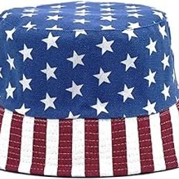 Unisex Cotton USA Flag Printed Bucket Hat pbh-09 (Blue; Free Size) (Pack of 1)-picture-52