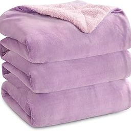 The Little Big Store Sherpa Fleece Blanket Cum Blanket Cover with Zip for Double Bed for Winter 220GSM, Throw for Double Bed, Multipurpose AC Blankets for Winter, 88 x 90 inches (‎Dohar_Lavender)-image-71