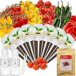 Tomato Seed Capsule Kit for AeroGarden, Idoo, Ahopegarden, MUFGA with Red Heirloom/Golden Harvest Cherry Tomato, Roma/San Marzano/Yellow Pear Tomato - Compatible with All Hydroponics (7-Pod)-image-11
