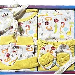 EIO Baby Gifts Set for New Born Unisex Clothing Gift Hamper 6Pcs (Yellow)-image-52