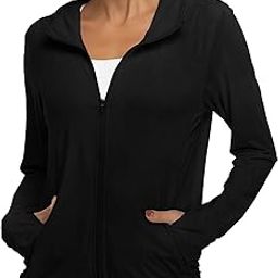Womens UPF 50+ UV Sun Protection Running Hiking Outdoors Performance Long Sleeve Hoody SPF T-Shirt-image-13