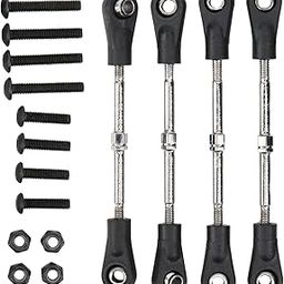 ATORSE 4Pcs/Set Rc Adjustable Steering Rod for Hsp 1:10 Rc Car Truck 68Mm-77Mm-13