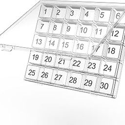Monthly Pill Organizer Once a Day - 30 Day Pill Organizer Box - Easy to Open - Large Compartments Portable Case for Travel, Month Pill Cases Medicine Organizer for Vitamin-picture-31