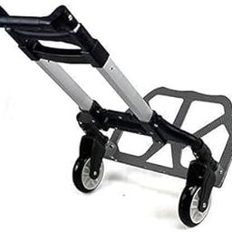 Shyam International Aluminum Folding Dolly Heavy-Duty Luggage Trolley Cart with Telescoping Handle and Rubber Wheels 80KG Loading Capacity Hand Shopping Trolley Aluminum Folding Luggage Cart-image-60