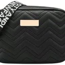 Designer Quilted Belt Bag with Chevron Pattern, Adjustable Strap, Two Color Combination Bags Perfect for Carrying Daily Essentials (BLACK, Small) (BLACK, Small)-image-70