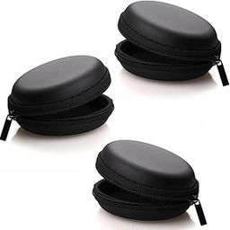HUMBLE Earphone Headphone Carrying Case Pouch Cover for Earphones | Compact Storage for Earphones, Headsets, Pen Drives, SD Cards, Charging Cables | Black (Pack of 3)-image-67