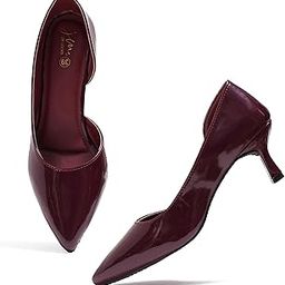 Women’s Pointed Toe Kitten Heel Pumps Elegant Slip-On Dress Shoes for Wedding Party & Office-image-1