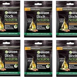 Garnier Black Naturals Hair Color No.2 Original Black 20ml +20 gm (PACK OF 6)-image-51
