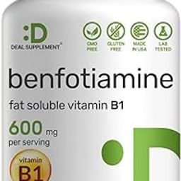 WITFY Benfotiamine 600mg Per Serving, 180 Veggie Capsules (300mg Per Cap) – Fat Soluble Vitamin B1 Thiamine Supplement – 3rd Party Tested, Vegan, Non-GMO, Gluten Free-image-59