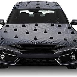 FABTEC Dog Protection Car Cover for Roof & Bonnet with Spikes Protect from Dogs, Pets and Animals Dustproof Car Body Cover Compatible with All Cars Universal Size (Set of 2Pc)-image-60