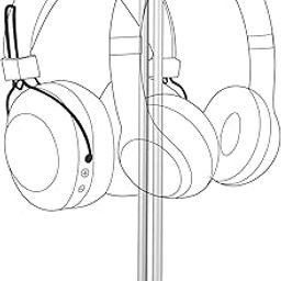 Aluminum Dual Headphones Stand/Headset Holder/Desk Display Hanger, Fit Bose, Sennheiser, Sony, Beyerdynamic, AKG, ATH, B&O and Many Earphones (Silver)-image-17