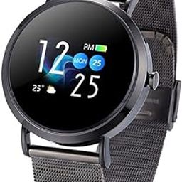 OPTA RSB-091 Steel Bluetooth Fitness Band Smart Watch for AndroidiOS Devices, Medium (Black)-picture-29
