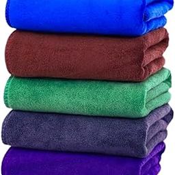 Multipurpose Microfiber Hand Towels 5-Pack, 400 GSM- Super Absorbent, Lint-Free Towels for Gym, Kitchen, Car, Dusting & Home Cleaning-1