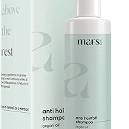 mars by GHC Anti Hair Fall Hair Shampoo, Prevents Hairfall & Promotes Stronger Hair Growth, Powered With Aloe Vera, Argan Oil & Caffeine | Paraben, SLS & Sulphate Free (200 ml - Pack of 1)-4
