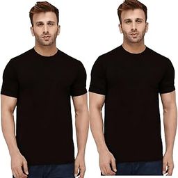 Solid Men's Round Neck Cotton Blend T-Shirts for Mens Fabric for Summer wear Elevate Your Look-image-3