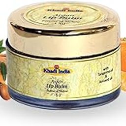 KHADI India Argan Lip Balm with Tangerine & Aniseed Oil – Softens, Moisturizes & Protects Lips from Sun & Pollution | Lipbalm for Dry & Dark Lips | Lip Balm for Women - 15gm-50