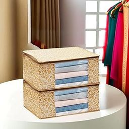 Shaping Fabric Garment Cover Non-Woven 90 GSM with Transparent Window & Double Metal Zipper – Pack of 2 | Dustproof Clothes Storage Bag for Sarees, Suits, Jackets, Shirts SCXLRL1582493517524148525004-image-44