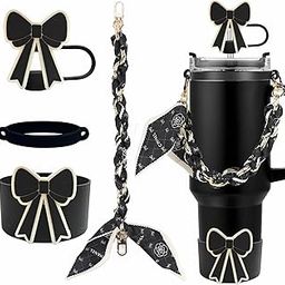 House of Quirk 4-Piece Tumbler Accessory Set – Handle Strap, Cup Boot, Straw Cover & Ring (Black, Fits 40oz/30oz, Tumbler Not Included)-image-22