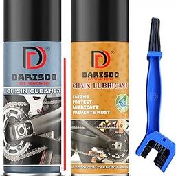 Combo Bike Chain Cleaner & Lubricant, Clean & Lube The Chain Easily with Brush (Pack of 2-300 ml),Clear-3