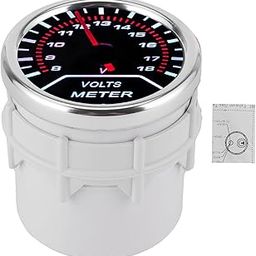 Car Voltmeter, Digital Voltmeter Professional Precise LED Display Universal for 12V Car for Truck-image-73