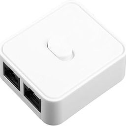Suckoo 2 Way Category 6 Ethernet Cable RJ45 Network Switcher 2 in 1 Out 1 in 2 Out Bidirectional Interchange Manual Selector Switch Box Gigabit Compatible Computer Host Router White-37